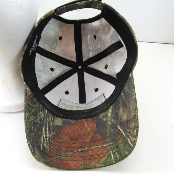 Farnsworth Insurance Inc Patch Embroidered Logo Men's Camo Strap Back Cap Hat - Picture 7 of 8